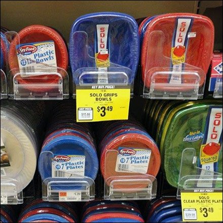 Finger Product Stops For Tray Feature