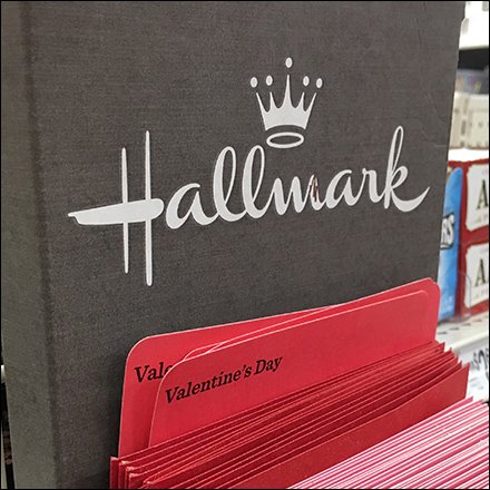 Hallmark Card Cardboard Strip Merchandiser