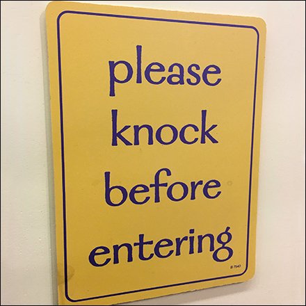 Please Knock Before Entering Feature