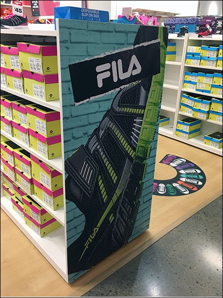 Endcap Billboarding In The Shoe Department