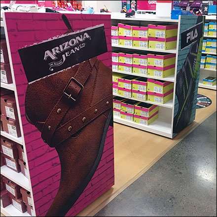 Endcap Billboarding In The Shoe Department