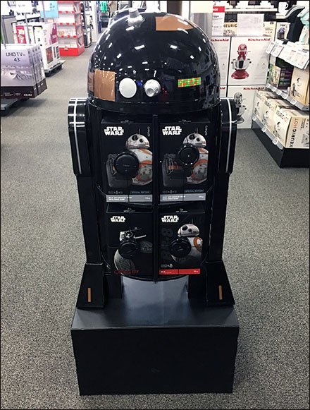 Star Wars R2-Q5 Droid Floor Display – Fixtures Close Up