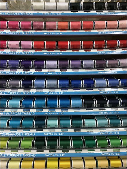 Thread Gravity Feed Acrylic Endcap Display 2