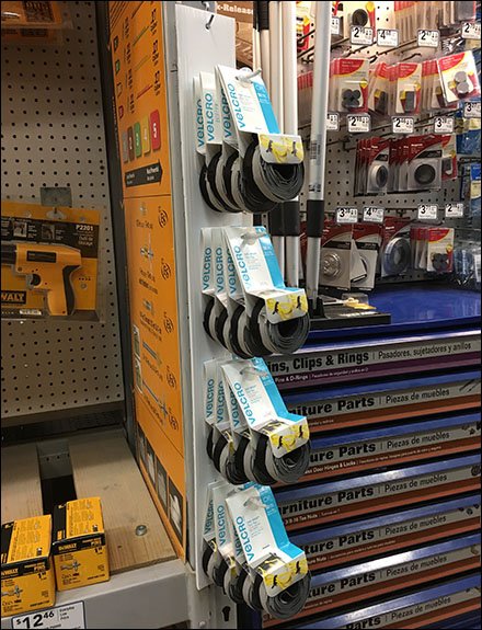 Velcro Brand Fastener Hooked Strip Merchandiser