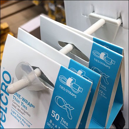 Velcro Fastener Hooked Strip Merchandiser FEATURE