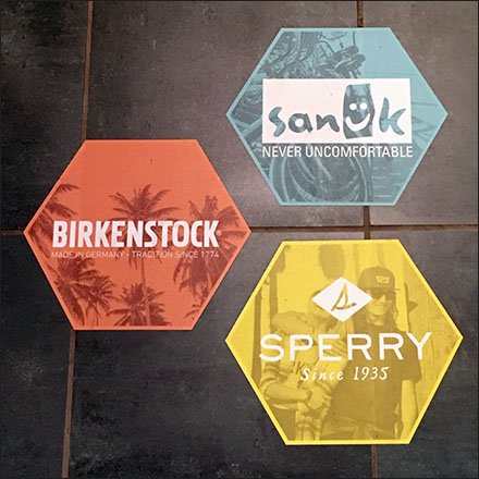 Branded Floor Graphics For Shoe Department