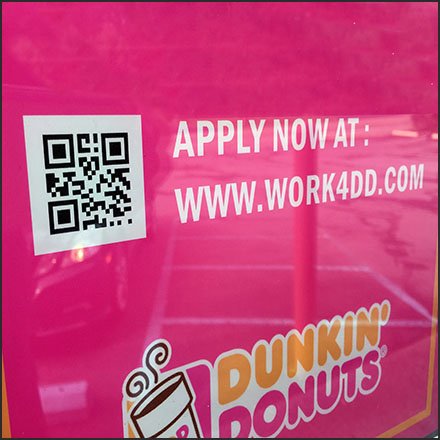 Dunkin Donuts Hiring QR Code Feature