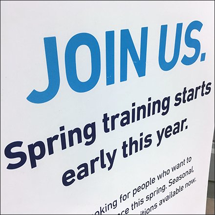 Early Spring Hiring Corrugated Plastic Sign