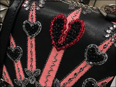 Beaded Rhinestone Valentino Purse Presentation