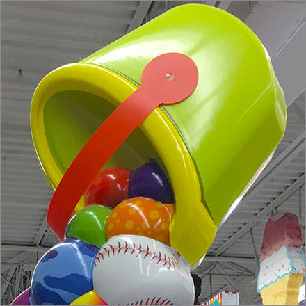 Ball Dump Bulk Bin Tower Display Topper Feature