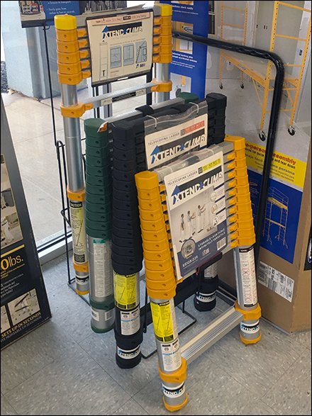 Extend+Climb Ladder Display Rack