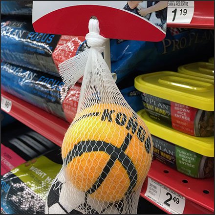 Mesh Bag Ball Strip Merchandiser Three-fer
