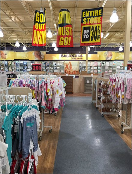 Store Closing Signs At Babies R Us