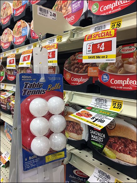 Table Tennis Ball Strip Merchandiser Sales
