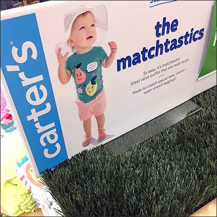 Artificial Turf in Infant Visual Merchandising Feature