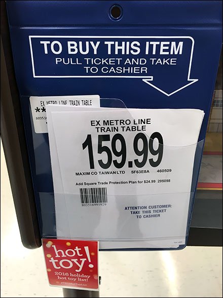 Metro Train Line Table Pick Card