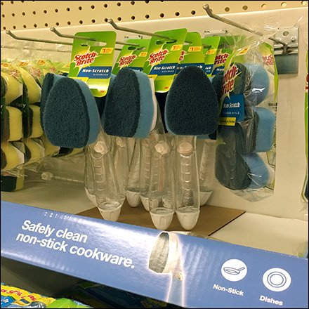 Scotch Bright Single-Prong Hook Endcap Display