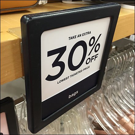 Apparel Solid Shelf Sign Holder Clip-Mounts