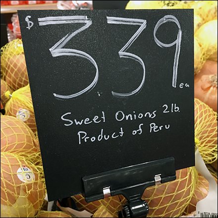 Chalkboard Price Flags In Produce Feature