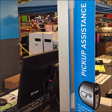 Lowes Online Pickup Call Button Feature