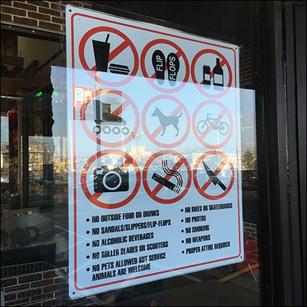 Nothing Permitted Inside The Store