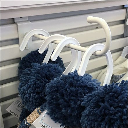Powdercoated Slatwall J-Hook For Endcap