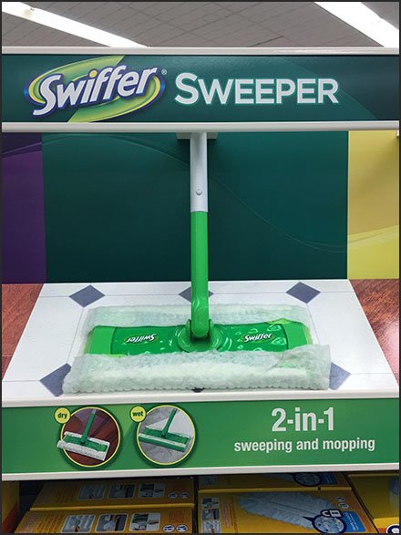 Swiffer Color-Codes Model Lineup at Shelf-Edge