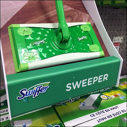 Swiffer Sweeper Curved Display For Pegboard Feature