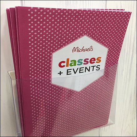 Michaels Upcoming Classes Brochure Holder