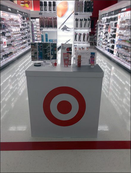 Target Branded Cosmetics Sampling Station