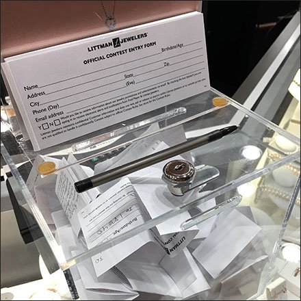 Littmans Diamond Party Raffle Entry Ballot Box