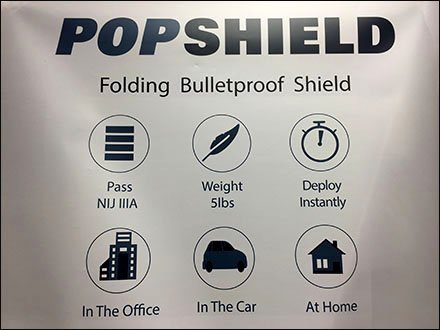 PopShield Bulletproof Shield Pop-Up Banner