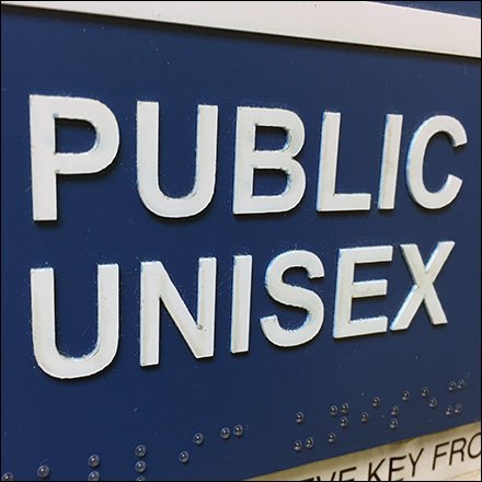 Public Unisex Restroom Sign