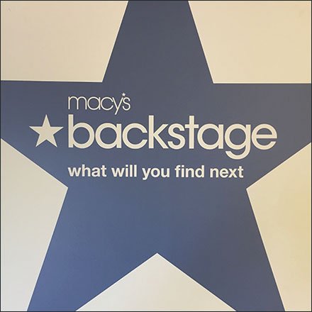 Macys Backstage Vertical Tower Signage