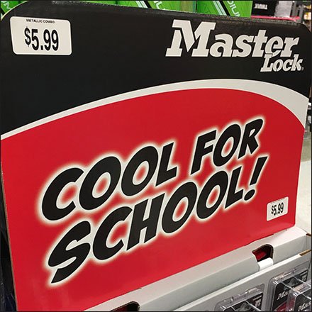 Cool For School Master Lock Display