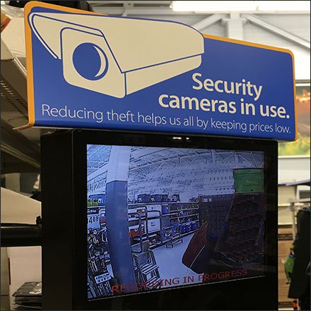 Security Camera Monitors In Use Warning