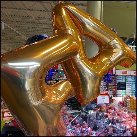 Fantastic Store Entry Spelled Out In Balloons