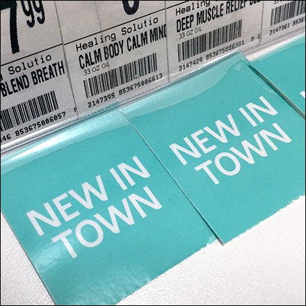 New In Town Bib Tags for Aromatherapy