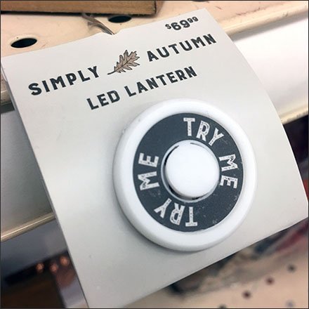 Autumn Lantern Shelf-Edge Try Me Button