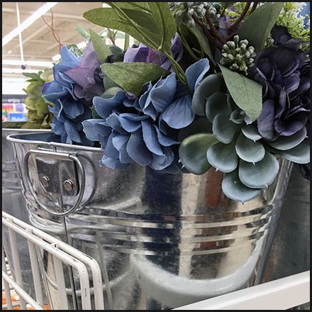Galvanized Bucket Fall Floral Display