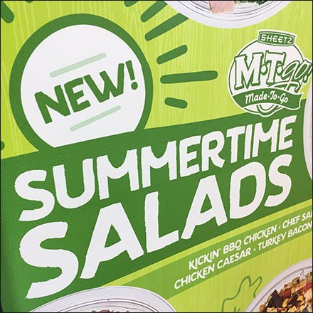 New Made-To-Go Summertime Salads Sign