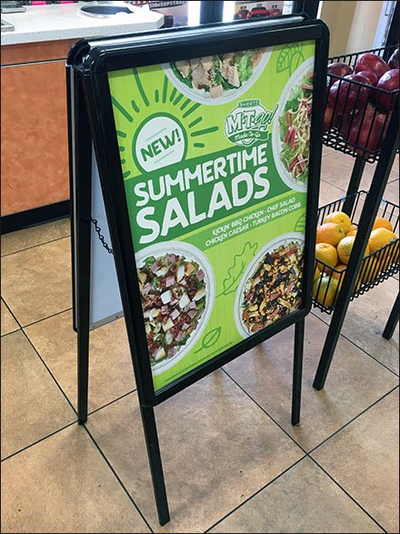 New Made-To-Go Summertime Salads Sign
