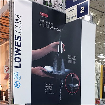 Delta Kitchen Faucet Oversize Endcap Display