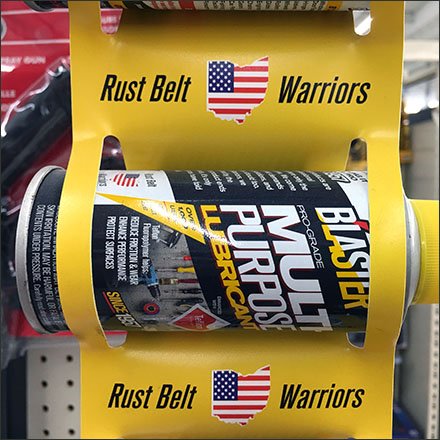 Rust Belt Warriors Spray Can Strip Merchandiser