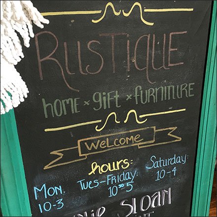 Chalkboard Lobby Sign Rustique not Rustic