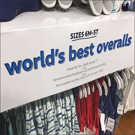Osh Kosh World's Best Overalls Shelf Overlay