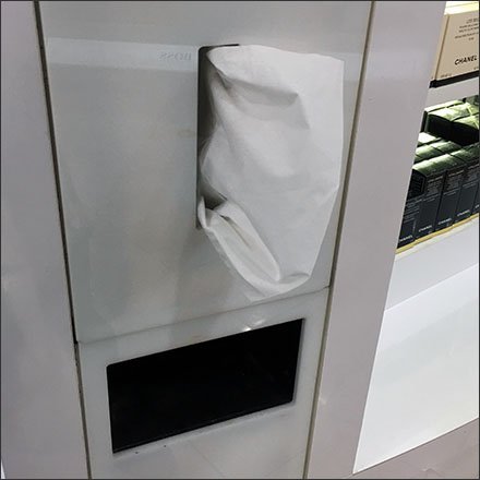 Built-In Tissue Holder As Cosmetics Amenity