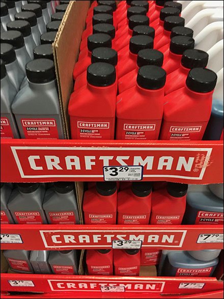 2-Cycle Engine Oil Display Craftsman Branding