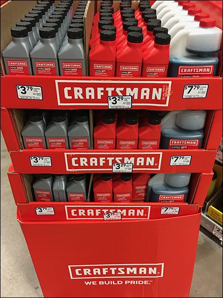 2-Cycle Engine Oil Display Craftsman Branding