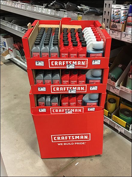 2-Cycle Engine Oil Display Craftsman Branding